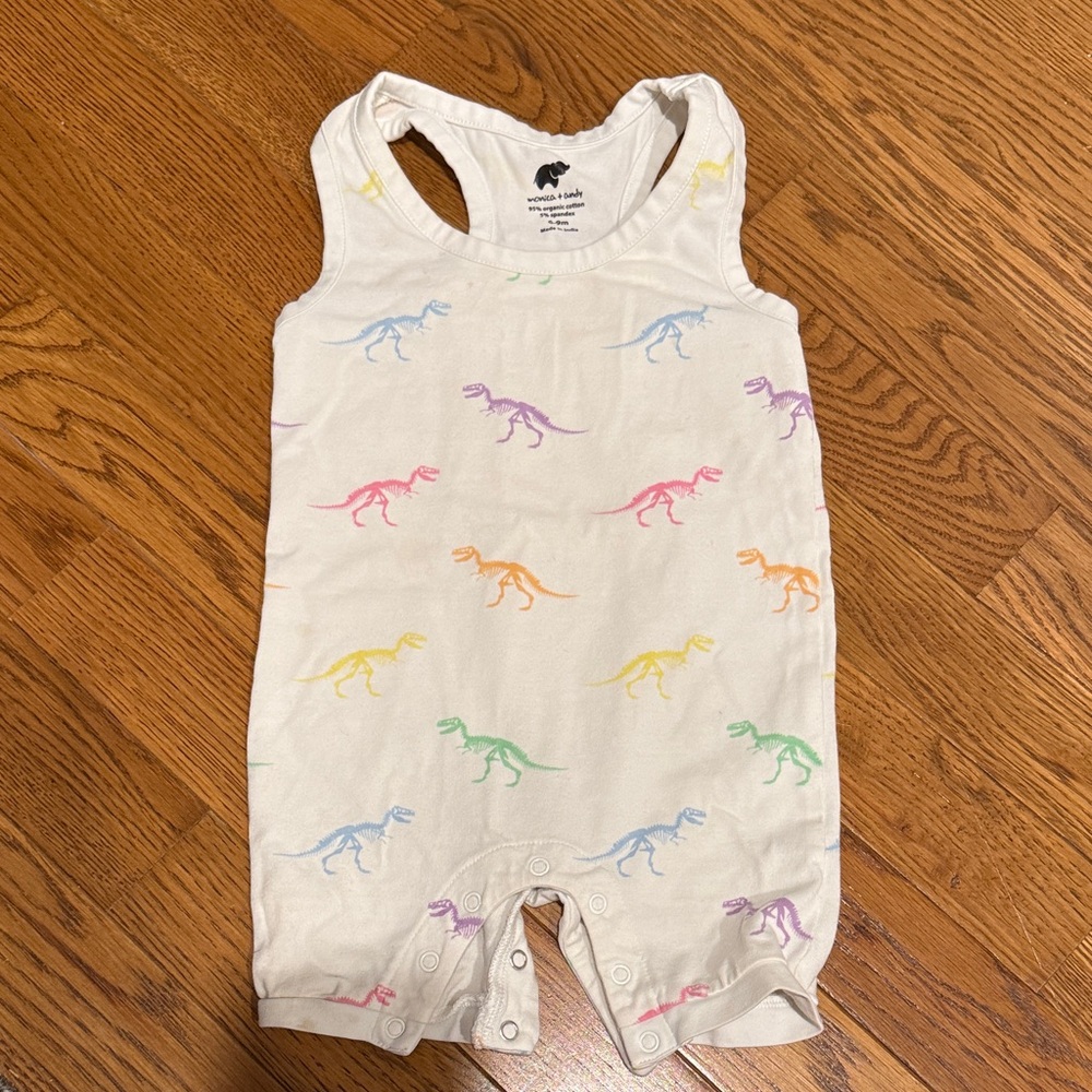 Dinosaur Print Baby Romper